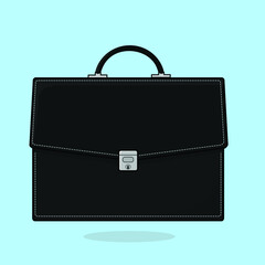 business briefcase flat vector logo icon design illustration