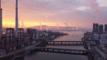 周南コンビナートと日本の暮らし！SDGs地球環境！山口県周南市の街並みと風景