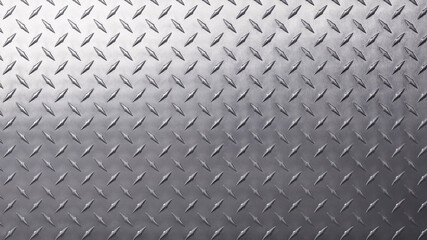 light metal surface, stainless steel plate with a diamond pattern.