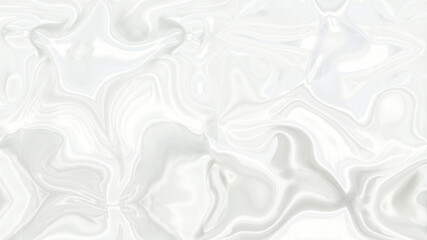 White smooth glossy abstract elegant liquid animation background. Seamless looping animation.