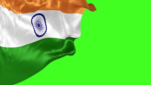 INDIA FLAG FOOTAGE SLOW MOTION, ANIMATION, INDIA FLAG FLYING HIGH WITH PRIDE, India flag fluttering, India independence day and republic day of India, tilt upshot