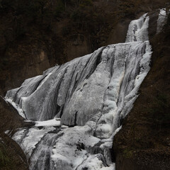 waterfall in the mountains
