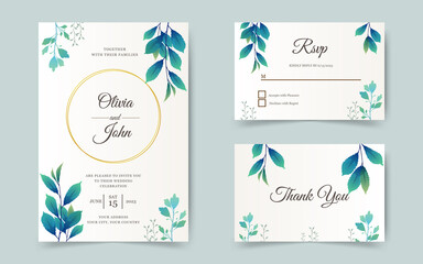 wedding invitation or greeting  card with beautiful floral design.