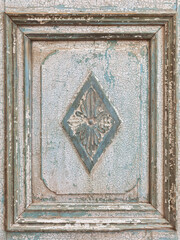 Heavily weathered wooden interior panel