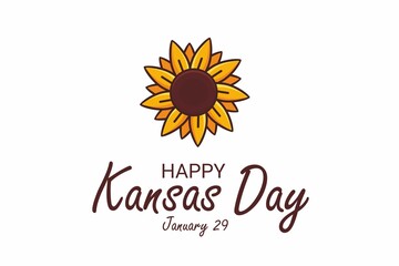Illustration vector graphic of Kansas Day. The illustration is Suitable for banners, flyers, stickers, Card, etc.