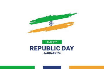 Illustration vector graphic of Republic Day. The illustration is Suitable for banners, flyers, stickers, Card, etc.