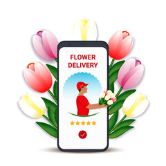 Flower delivery via mobile app