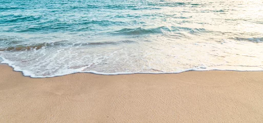 Fototapeten beautiful sea and beach waves background © จิตรกร เนาเหนียว