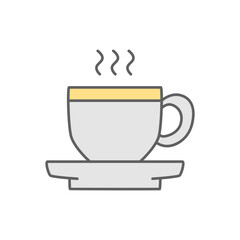 Coffee Icon in color icon, isolated on white background 