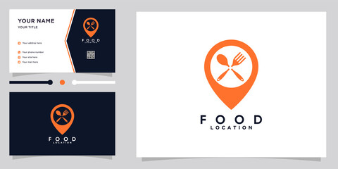 food location logo design with style and creative concept