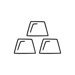 Precious Metal Icon  in black line style icon, style isolated on white background