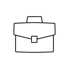 Briefcase Icon  in black line style icon, style isolated on white background