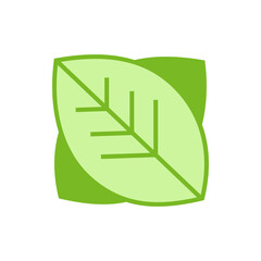 Obraz premium Carbon neutral icon logo. Leaf
