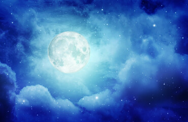 Obraz na płótnie Canvas view of the full moon
