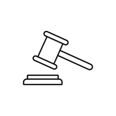 Auction Icon  in black line style icon, style isolated on white background