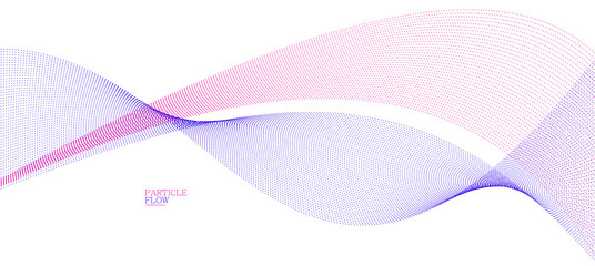 Smooth abstract background with arrays of flowing particles, light and soft vector design, luxury style illustration, motion wind effect.