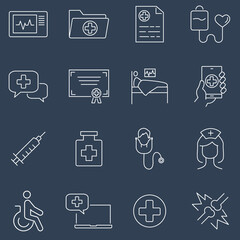 medical icon set . medical symbol pack vector elements for infographic web. with trend color