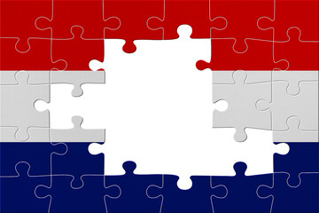 World countries. Puzzle- frame background in colors of national flag. Croatia