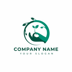 Obraz premium ecology logo vector design template