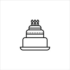 cake icon vector illustration, 10 eps