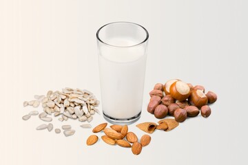 Vegan plant based milk, dairy free, lactose free, substitute drink, healthy cleen eating