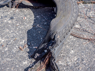 Burst tire on the highway