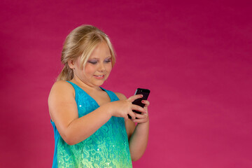 Young Girl Playing In Studio Environment