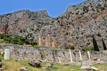 Ausgrabungsgelände in Delphi