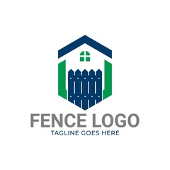 fence logo design, construction logo design, house