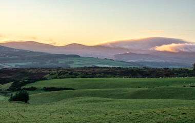 Rolling Hills at Sunrise, Ireland.