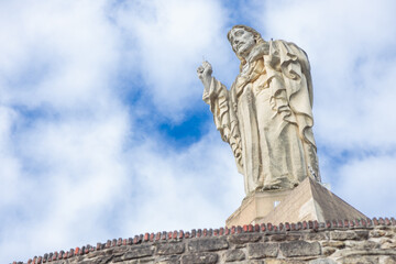 Fototapeta premium Sculpture of Jesus Christ in the castle of San Sebastian - Donostia
