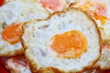 Close up of fried egg breakfast