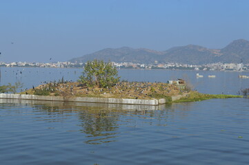 lake and mountains