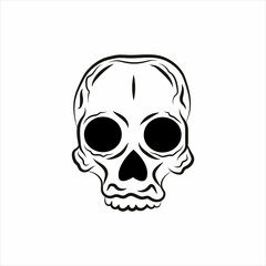 Skull symbol vector illustration isolated on white background