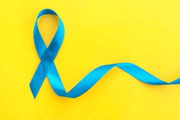 Blue ribbon awareness.Colon Cancer, Colorectal Cancer, Child Abuse awareness, world diabetes day on...