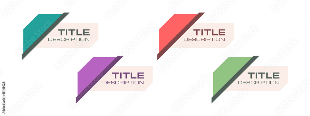 Poster simple shape title lower third design. abstract geometric banner template.