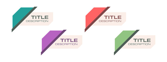 simple shape title lower third design. abstract geometric banner template.