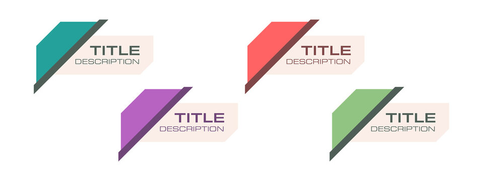 Simple Shape Title Lower Third Design. Abstract Geometric Banner Template.