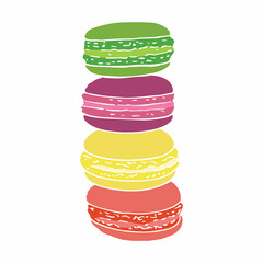 Macaroon. Sweet food. For celebration decoration design. Cooking background.