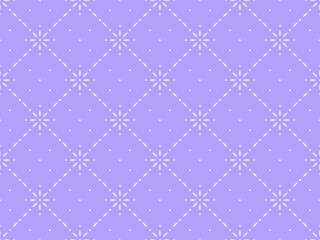 Seamless abstract floral pattern. Vector purple rose color background. Geometric flower and leaf ornament. Graphic modern pattern.