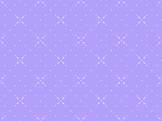 Seamless abstract floral pattern. Vector purple rose color background. Geometric flower and leaf ornament. Graphic modern pattern.