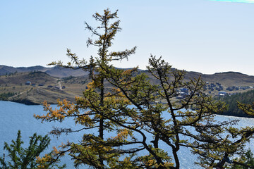 Landscape of Lake Baikal in summer