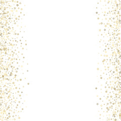 Gold Glitter Stars. Luxury Shiny Confetti.