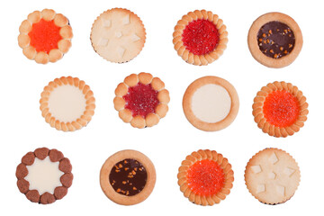 italian biscotti cookies lie on a white background