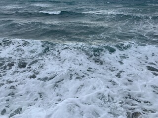 Obraz na płótnie Canvas Waves sea water surface, natural background