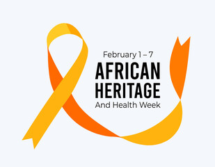 African Heritage and Health Week. Illustration on white