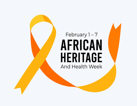 African Heritage And Health Week. Illustration On White