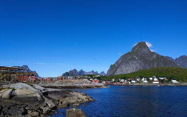 Fototapeta na wymiar Norwegian landscape in Lofoten Archipelago