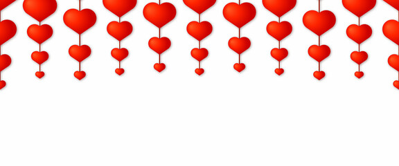 Valentine's Day background design with hearts. Vector illustration