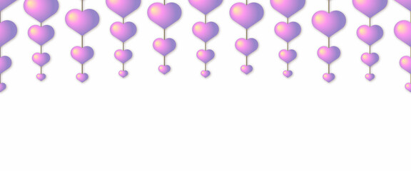 Valentine's Day background design with hearts. Vector illustration